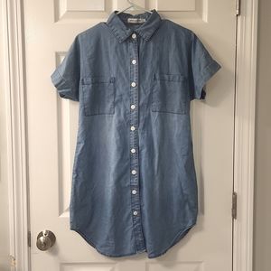 Blue Misslook Button Down Dress